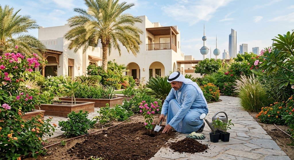 تنسيق حدائق حطين الكويت